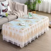茶几罩蕾丝全包茶几桌布防滑加厚客厅餐桌套长方形布艺防尘罩盖巾