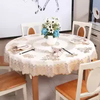 圆形pvc酒店圆餐桌布塑料台布餐防水防油好洗防烫圆桌大桌布