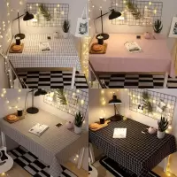 桌布布艺棉麻小清新ins北欧风网红少女心书桌垫茶几餐桌布长方形
