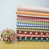 布料窗帘棉麻小碎花布沙发布亚麻布北欧格子桌布布头处理