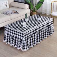 茶几桌布田园布艺全包茶几布长方形家用茶几罩客厅电视柜防尘盖巾