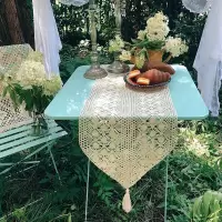 美式乡村唯美镂空桌旗桌布森系文艺蕾丝电视柜茶几鞋柜防尘盖巾