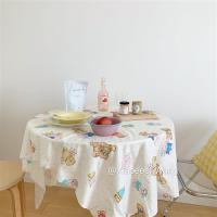 ins可爱小熊桌布野餐布民宿咖啡店餐厅软装饰宿舍挂布拍照道具