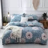 特价磨毛加厚纯棉被套单件 全棉被罩200x230双人220x240秋冬季|芳菲四月 160X210[加厚磨毛被套]
