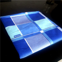 纯棉蓝方格学生被套单件1.5m1.6m被罩全棉床单枕头套加密斜纹环保