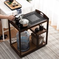 茶几家用泡茶桌移动茶台茶车全自动烧水壶茶具乌金石茶盘套装边几