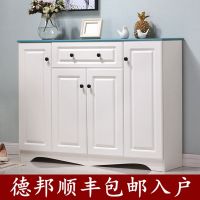鞋柜简约现代门厅柜阳台储物柜简易门口实木鞋架客厅多功能玄关柜