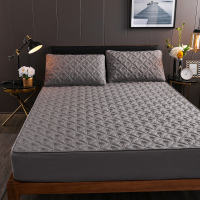 出口欧美纯棉夹棉床笠单件全棉抗菌防螨虫席梦思保护罩床垫套