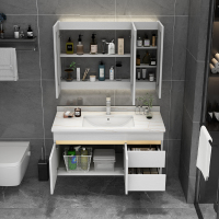 岩板浴室柜组合智能卫浴镜柜卫生间一体洗漱台套装洗脸盆洗手盆柜