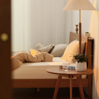 家具实木床北欧简约樱桃木1.5米1.8双人主卧白橡木原木色日式