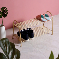 北欧鞋架进门简易铁艺拖鞋收纳架家用多层放鞋子的架子鞋门口