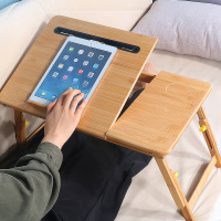 床上小书桌小桌子床上桌折叠学习笔记本电脑宿舍可升降床上实木寝室多功能可调节可移动懒人大号加高看书桌