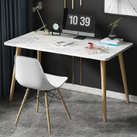 北欧电脑桌简易台式仿大理石桌子书桌简约现代家用学生学习写字桌