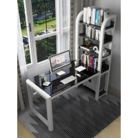 台式电脑桌书架书桌组合一体家用学生学习桌现代简约儿童写字桌子