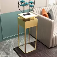 轻奢简约现代客厅花架置物架落地金色铁艺高档花几北欧室内花架子