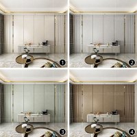 轻奢硬包电视背景墙现代简约客厅沙发卧室床头软包实木格栅护墙板|电视背景墙01/平方米