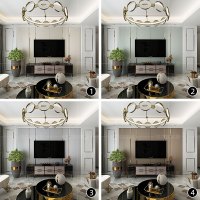 轻奢硬包电视背景墙现代简约客厅沙发卧室床头软包实木格栅护墙板|电视背景墙05/平方米