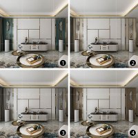 轻奢硬包电视背景墙现代简约客厅沙发卧室床头软包实木格栅护墙板|电视背景墙06/平方米