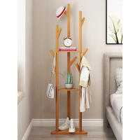 简易衣帽架实木房间衣服包置物架卧室简约现代家用挂落地