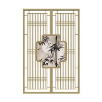 玄关家用屏风镂空隔断墙 客厅新中式背景墙实木花格格栅 仿古门窗|常规松木材料 常规喷漆