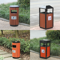 户外垃圾桶环卫公园小区景区金属环保拉圾筒室外分类果皮箱垃圾箱