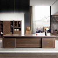 办公桌椅组合老板桌主管总裁办公室新中式大班台简约现公家具