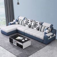 布艺沙发小户型简约现代客厅组合可拆洗三人位沙发家具整装