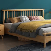 北欧实木床双人大床1米8卧室现代简约风格高端时尚经济大气儿童床