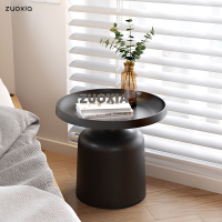 北欧轻奢铁艺床头柜简约现代卧室圆小桌子创意网红ins床边桌