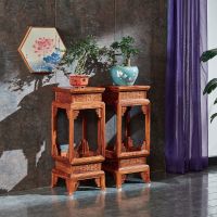 红木花架实木花梨木单个客厅中式仿古花几原木刺猬紫檀盆景置物架