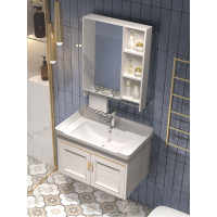 浴室柜洗手盆柜组合镜柜现代简约家用脸盆卫生间洗漱台小户型面盆