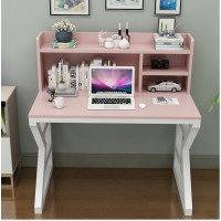 写字桌儿童书桌带书架一体学习桌女孩卧室作业电脑非实木学生家用