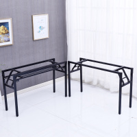 简易折叠桌脚架子课桌架桌腿办公桌架单双层弹簧架对折架支架会议