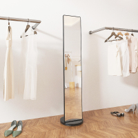 全身穿衣落地镜子可旋转移动女生卧室服装店挂衣架一体试衣镜网红