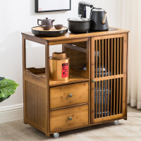 移动茶水柜家用小茶柜办公室茶边柜烧水泡茶一体套装茶具收纳架子