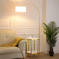 北欧落地灯高档客厅轻奢沙发灯卧室温馨床头置物茶几钓鱼立式台灯