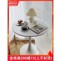 白色郁金香小圆桌子烤漆咖啡茶几ins北欧休闲洽谈餐桌阳台小桌椅