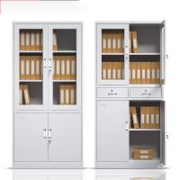 办公室铁皮资料文件柜钢制凭证档案书柜工具收纳矮柜子带锁储物柜