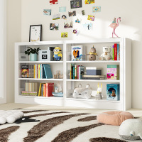 儿童房阅读区小型书架钢制置物收纳铁艺矮书柜落地图书馆家用