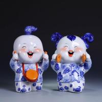 景德镇陶瓷器情侣工艺品结婚创意装饰品摆件家居客厅中式摆设