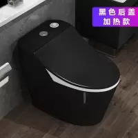 普通马桶家用虹吸抽水陶瓷一体智能恒温加热黑色座圈坐便器 黑色主体黑色后盖座圈加热 305mm