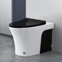 马桶无水箱 小户型节水坐便器 家用卫生间超漩式智能座便器 黑白小蛮腰（侧按+脚触冲水） /