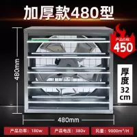 负压风机大功率工业排风扇380v大棚养殖排气换气扇抽风机220v强力 浅黄色