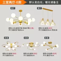 北欧全屋灯具套餐创意成套客厅餐厅卧室吊灯现代简约魔豆套装组合|套餐2(三室两厅) 不