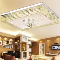 客厅灯 长方形led吸顶灯水晶灯餐厅卧室灯创意简约大气灯具灯饰