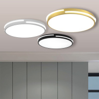 现代简约led卧室灯北欧客厅创意个性轻奢房间书房金色圆形吸顶灯