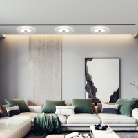 筒灯嵌入式家用三色调光客厅吊灯7.5开孔超薄射灯led天花灯