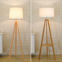 日式落地灯卧室实木调光客厅简约办公室创意北欧护眼书房立式灯具