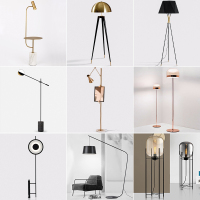 北欧设计师简约个性水磨石地灯现代创意酒店样板房客厅卧室落地灯