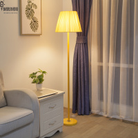 落地灯ins客厅现代简约北欧卧室遥控床头黄色立式台灯温馨调光led